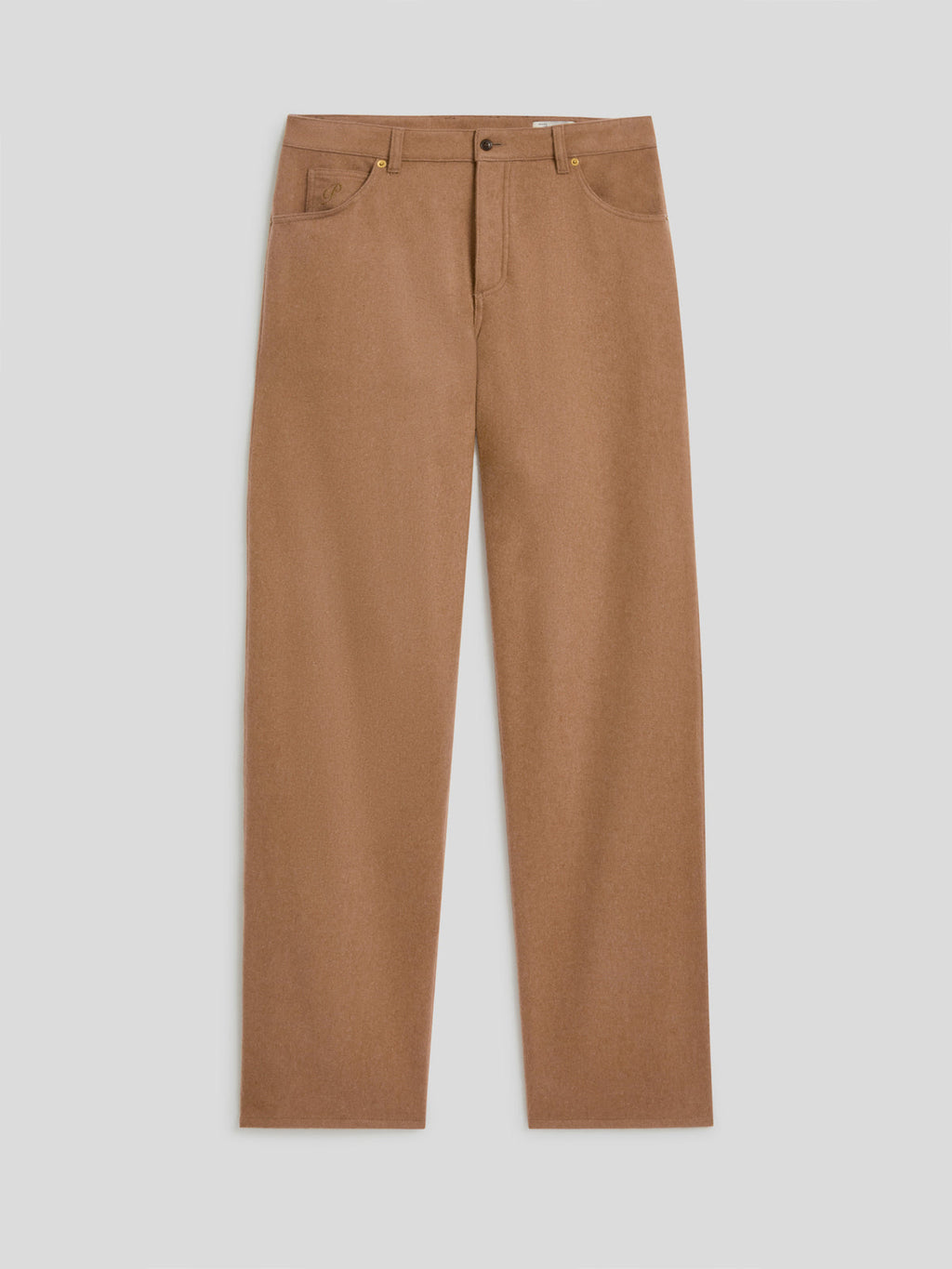 PANTALONE IN FLANELLA CAMMELLO CON TASCHE POSTERIORI A PATTINA BAGGY FIT - CAMMELLO - Abbigliamento Uomo | Pence 1979