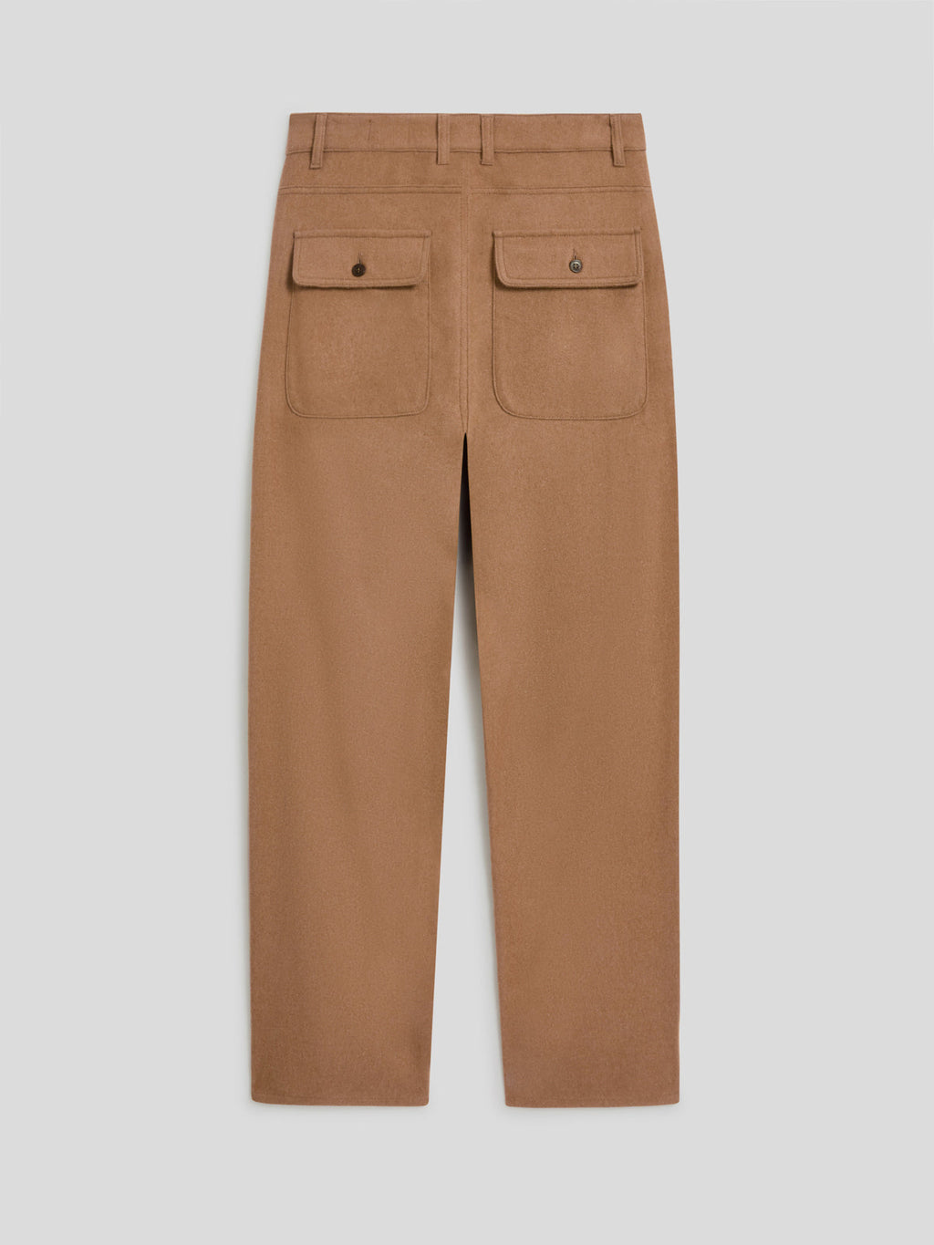 PANTALONE IN FLANELLA CAMMELLO CON TASCHE POSTERIORI A PATTINA BAGGY FIT - CAMMELLO - Abbigliamento Uomo | Pence 1979