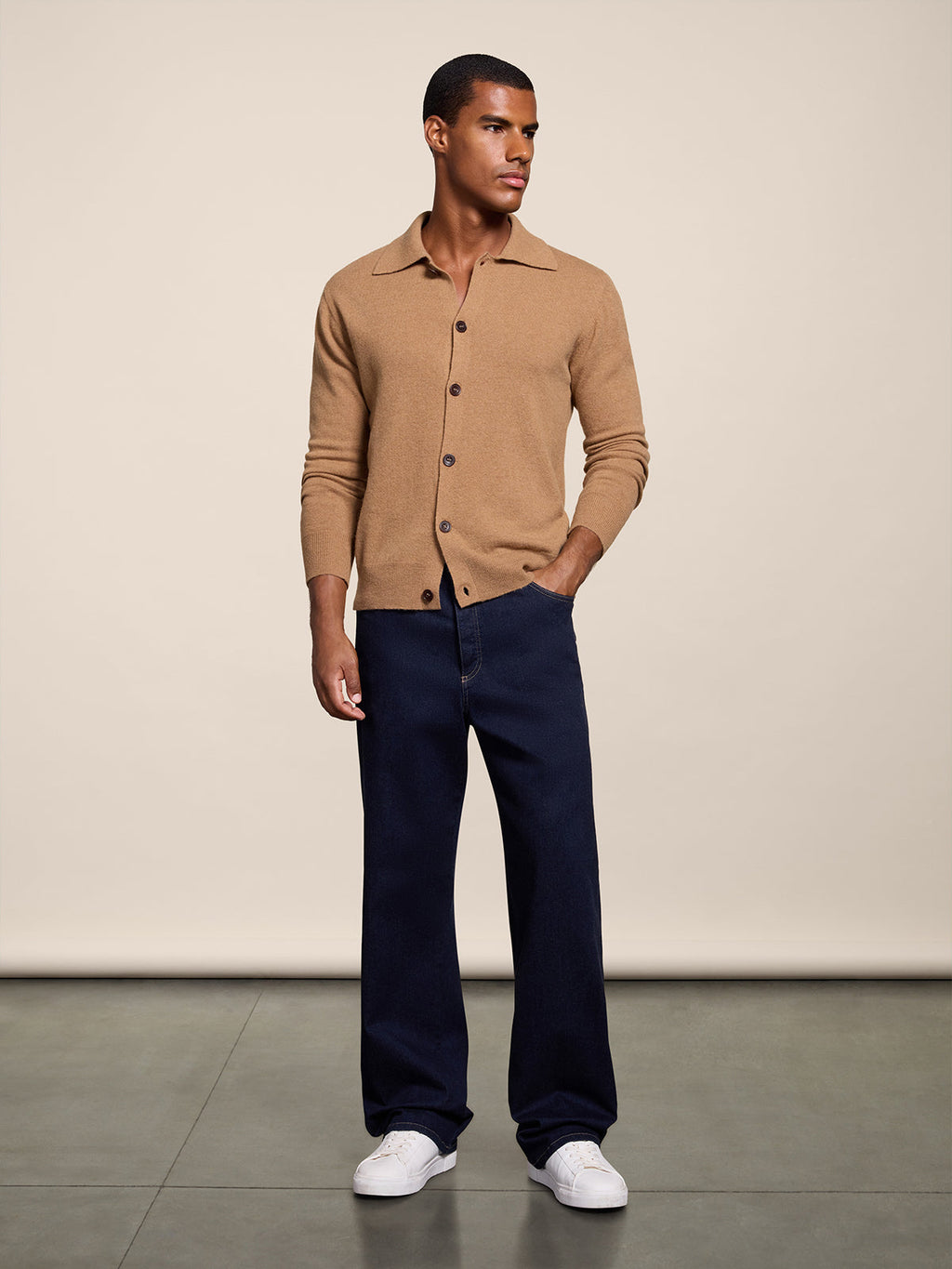 BAGGY FIT OCEAN DENIM FIVE POCKET PANTS - OCEAN - Check Active | Pence 1979