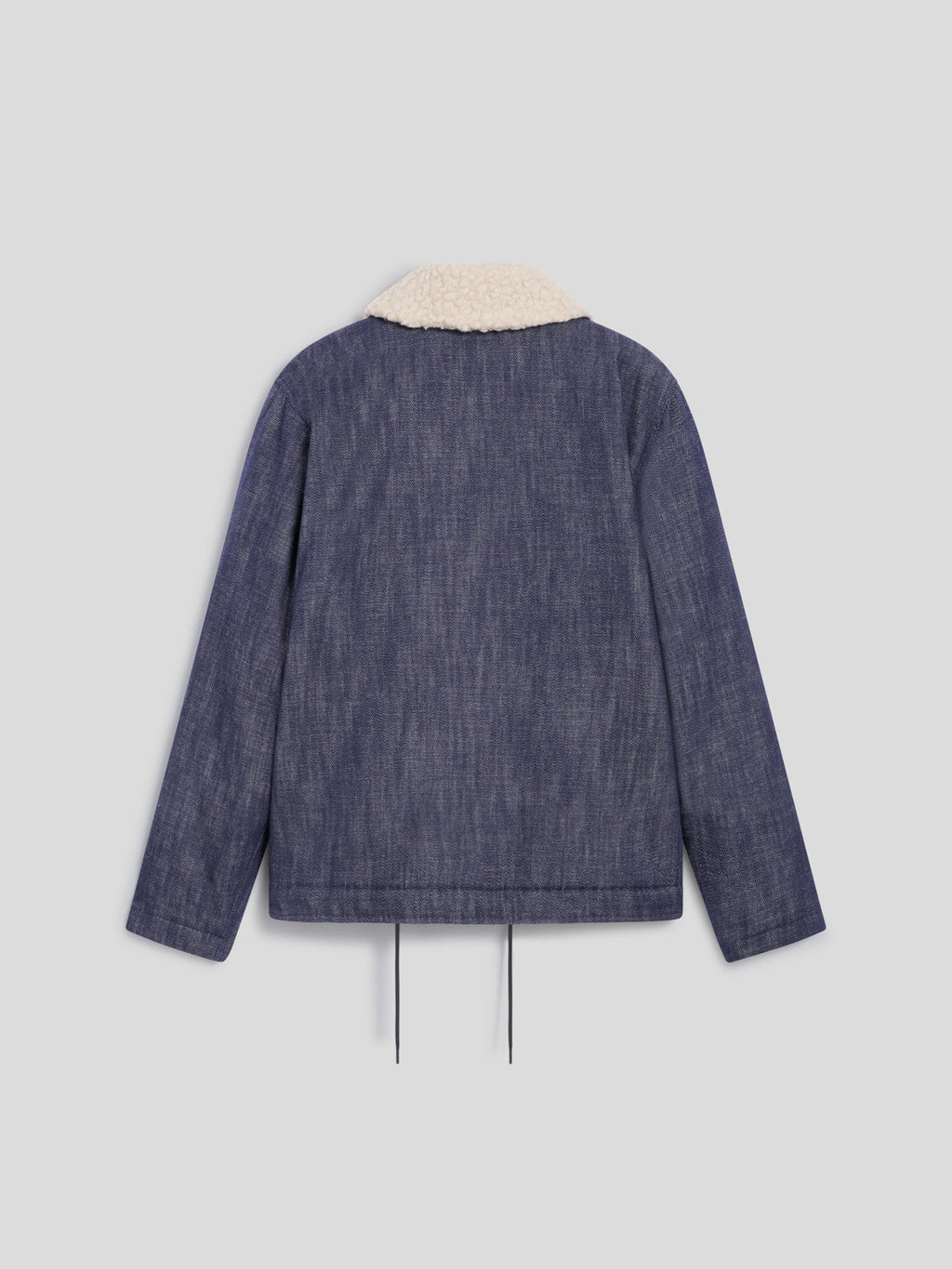 REGULAR FIT, LIGHTWEIGHT SPICY BLUE DENIM JACKET, WITH ADJUSTABLE HEM AND "TEDDY" LINING - SPICY BLUE - Check Active | Pence 1979