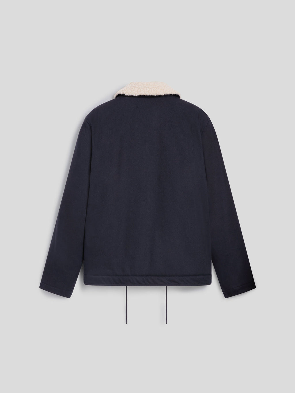 REGULAR FIT CHARCOAL DENIM JACKET WITH ADJUSTABLE HEM AND "TEDDY" LINING - CARBON - Check Active | Pence 1979