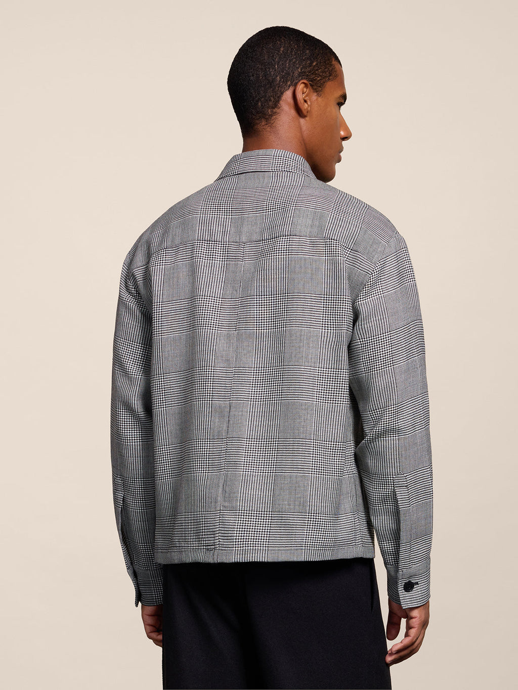 OVERSHIRT REGULAR FIT IN MISTO LANA BIANCA E NERA - BIANCO E NERO - Abbigliamento Uomo | Pence 1979