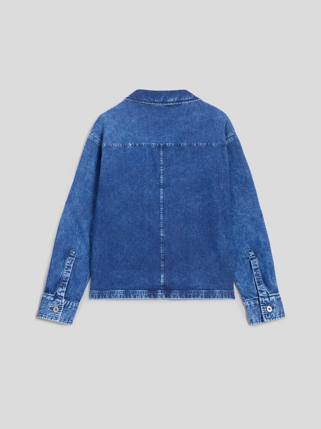 REGULAR FIT OVERSHIRT IN MARBLE BLUE DENIM - MARBLE BLUE - Check Active | Pence 1979