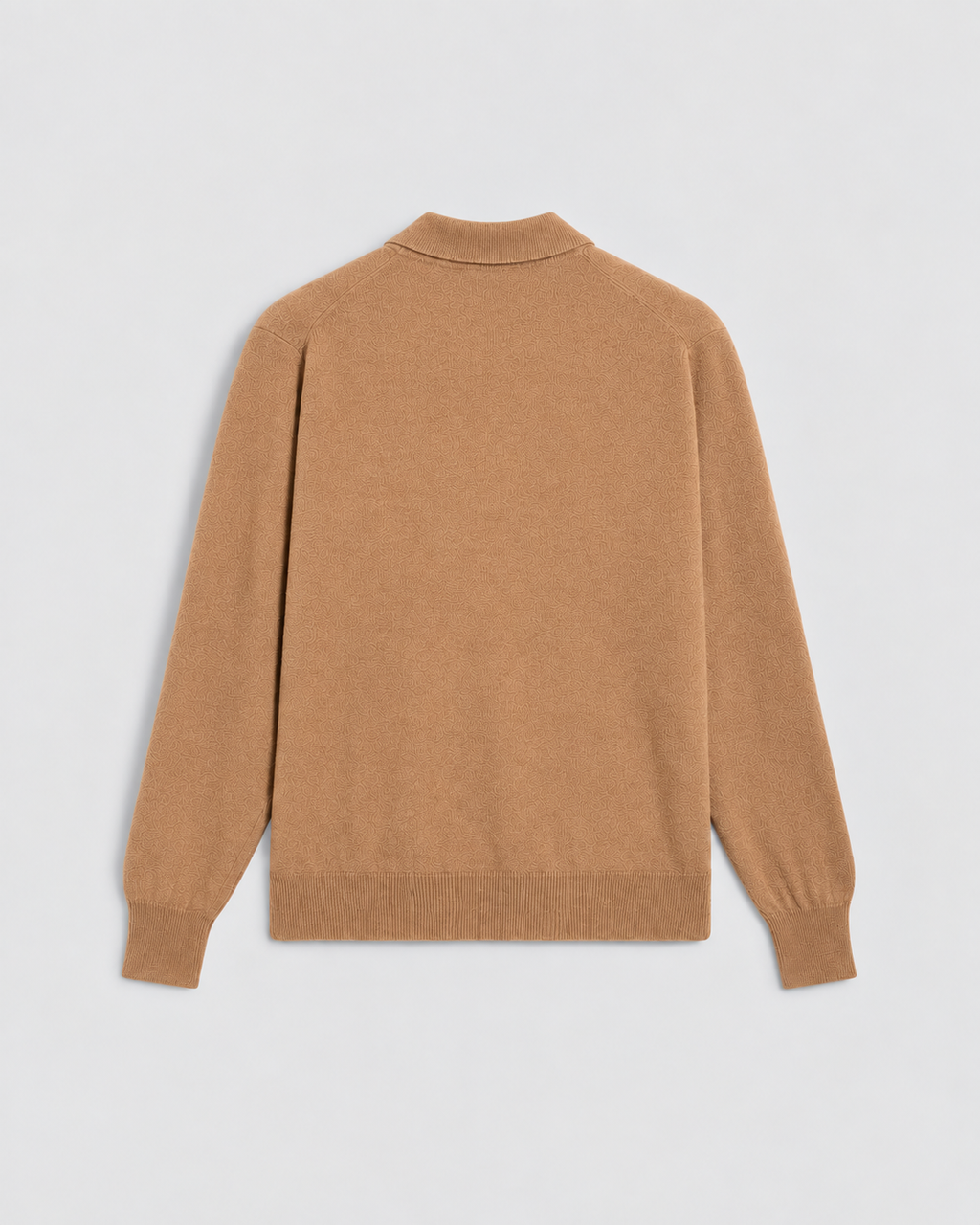 REGULAR FIT POLO SHIRT IN CAMEL WOOL - CAMEL - Check Active | Pence 1979