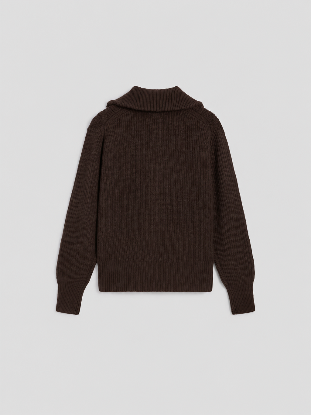 MAGLIA CON MEZZA ZIP REGULAR FIT IN LANA SPORTIVA MOGANO - MOGANO - Abbigliamento Uomo | Pence 1979