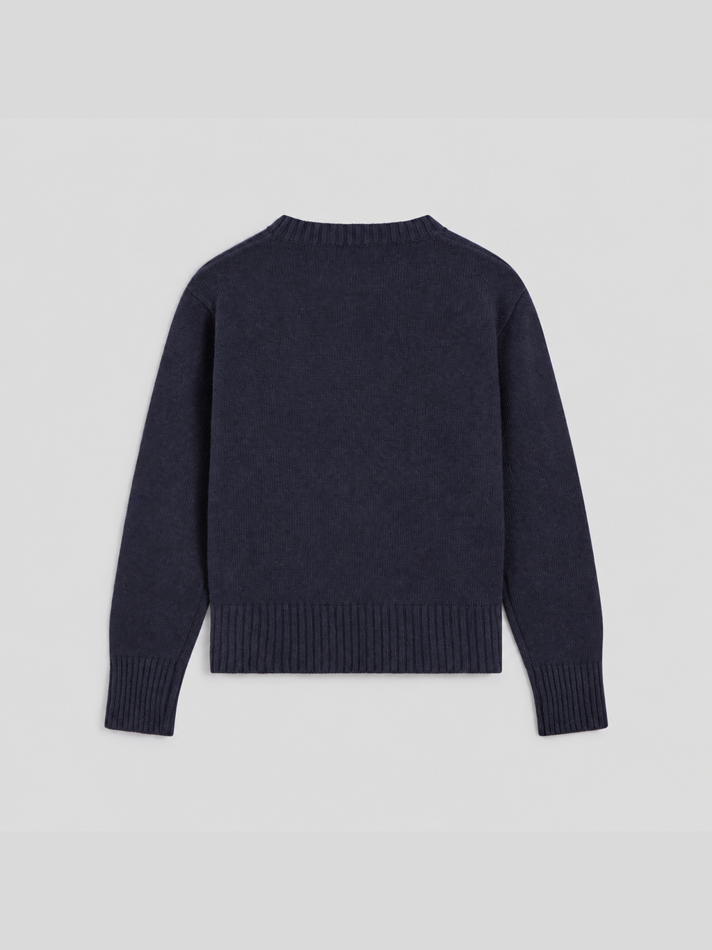 REGULAR FIT PRUSSIAN BLUE WOOL CREW-NECK SWEATER WITH BREAST POCKET - PRUSSIAN BLUE - Check Active | Pence 1979
