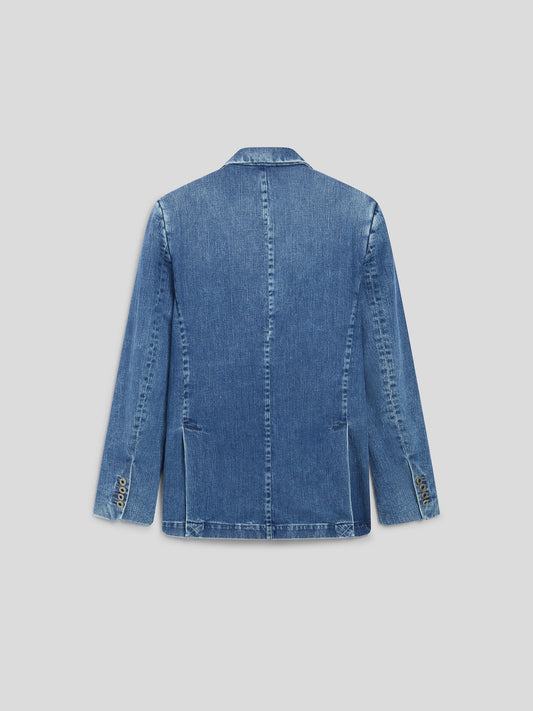 DOUBLE BREASTE BLAZER - LIGHT BLUE - Check Active | Pence 1979