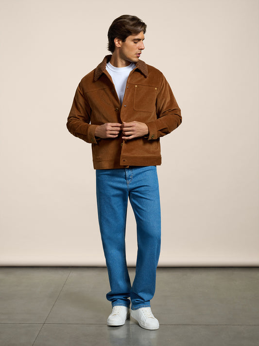 PANTALONE 5 TASCHE DA UOMO IN DENIM  COMFORT BLU CHIARO LOOSE FIT - LIGHT DENIM BLUE - Abbigliamento Uomo | Pence 1979