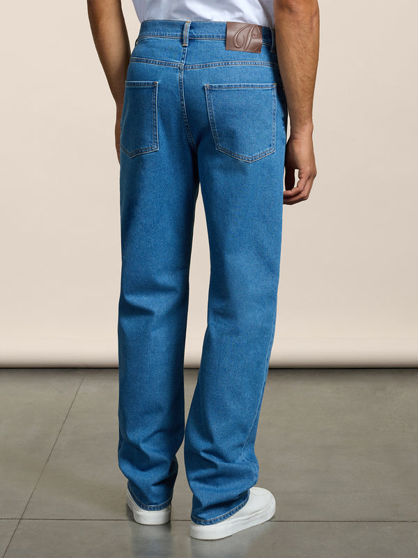 PANTALONE 5 TASCHE DA UOMO IN DENIM  COMFORT BLU CHIARO LOOSE FIT - LIGHT DENIM BLUE - Abbigliamento Uomo | Pence 1979