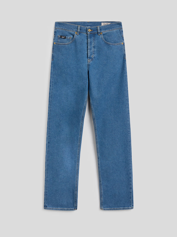 PANTALONE 5 TASCHE DA UOMO IN DENIM  COMFORT BLU CHIARO LOOSE FIT - LIGHT DENIM BLUE - Abbigliamento Uomo | Pence 1979