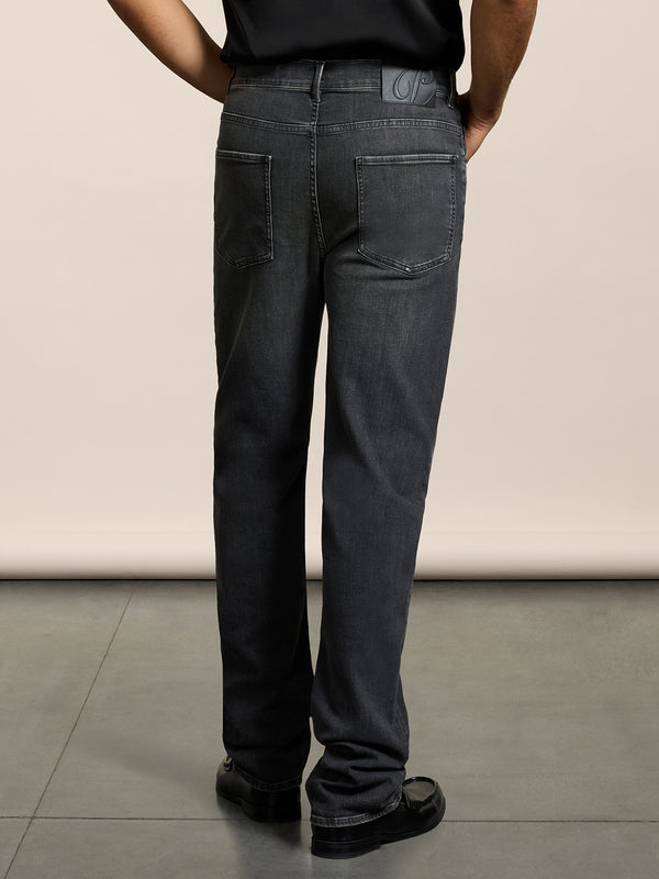 PANTALONE 5 TASCHE DA UOMO IN DENIM COMFORT NERO LAVAGNA,LOOSE FIT - LAVA GRIGIO DENIM - Abbigliamento Uomo | Pence 1979