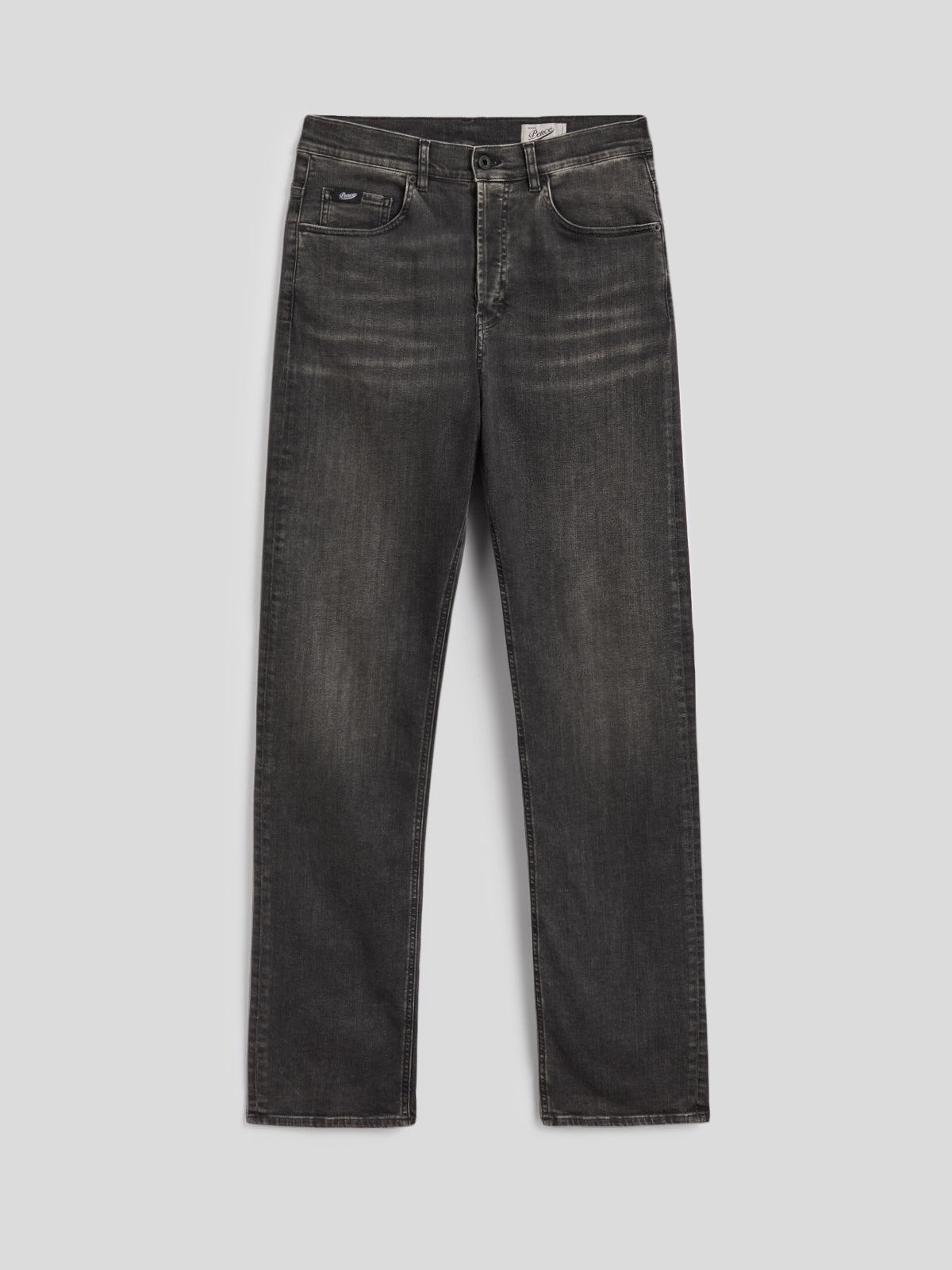 PANTALONE 5 TASCHE DA UOMO IN DENIM COMFORT NERO LAVAGNA,LOOSE FIT