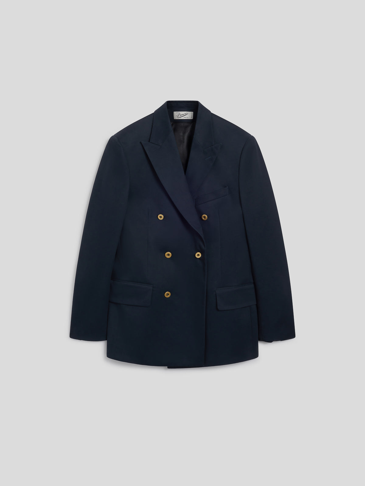 BLAZER DOPPIOPETTO DA UOMO REVERS LANCIA REGULAR FIT IN RASATELLO DI COTONE BLU