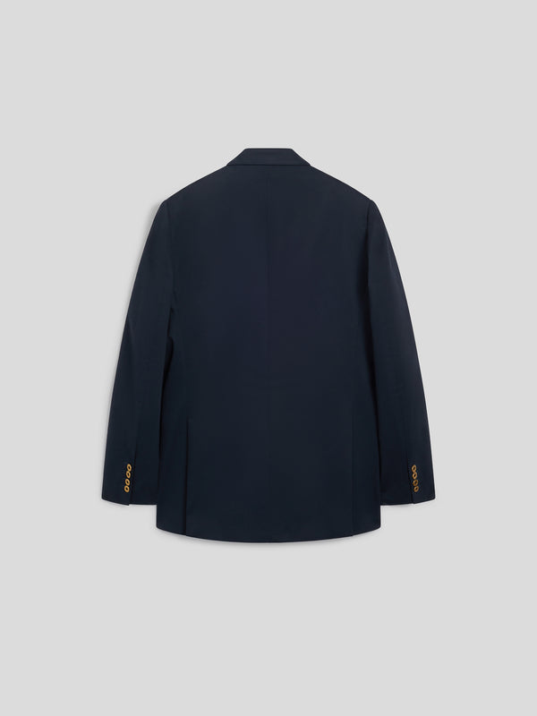BLAZER DOPPIOPETTO DA UOMO REVERS LANCIA REGULAR FIT IN RASATELLO DI COTONE BLU - BLUE - Abbigliamento Uomo | Pence 1979