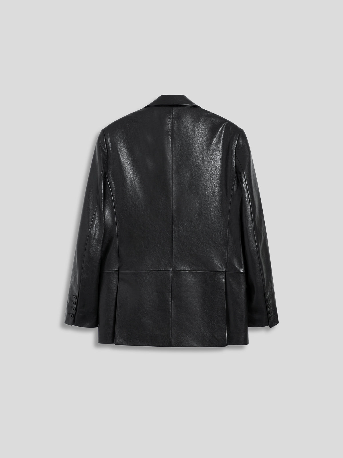 BLAZER DOPPIOPETTO DA UOMO REVERS LANCIA REGULAR FIT IN PELLE D'AGNELLO COLORE NERO