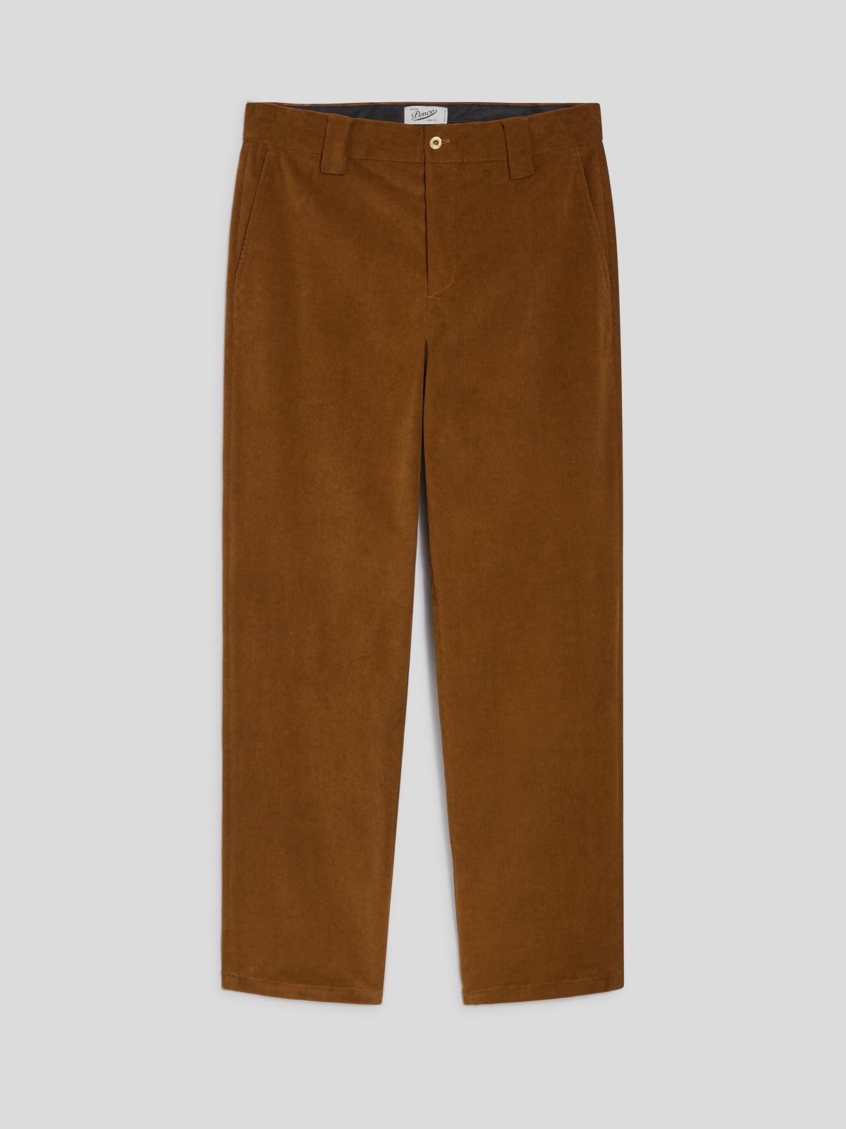 PANTALONE CHINOS DA UOMO REGULAR FIT IN VELLUTO COLORE CARAMELLO SCURO