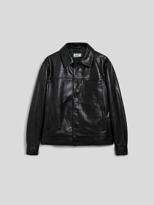 GIUBBINO DA UOMO REGULAR FIT IN PELLE D'AGNELLO COLORE NERO - NERO - Abbigliamento Uomo | Pence 1979