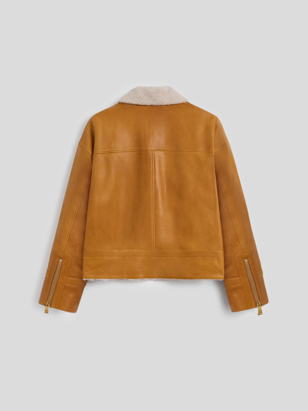 GIUBBINO DA UOMO COMFORT FIT CON INTERNO IN SHEARLING COLORE CARAMELLO - CARAMEL - Abbigliamento Uomo | Pence 1979