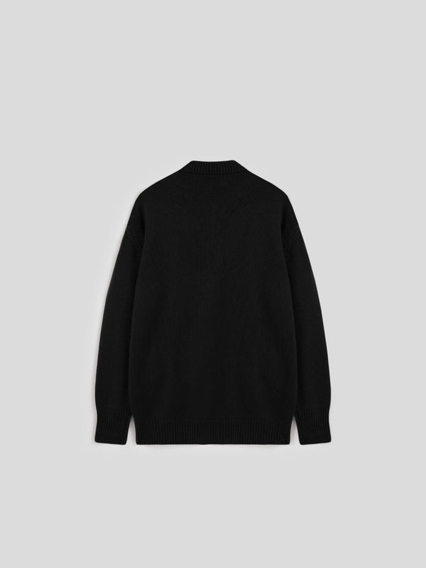 BOMBER DA UOMO LAVORATO A MAGLIA OVER FIT IN LANA CASHMERE COLORE NERO - NERO - Abbigliamento Uomo | Pence 1979