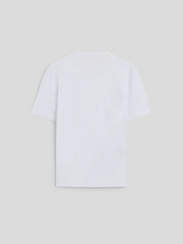 T-SHIRT GIROCOLLO DA UOMO IN COTONE , MANICA CORTA SLIM FIT CON RICAMO AL PETTO, COLORE BIANCO - BIANCO - Abbigliamento Uomo | Pence 1979