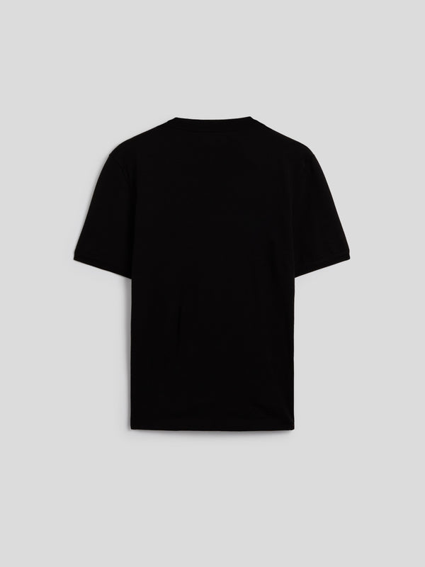 T-SHIRT GIROCOLLO DA UOMO IN COTONE ,MANICA CORTA SLIM FIT CON RICAMO AL PETTO, COLORE NERO - NERO - Abbigliamento Uomo | Pence 1979