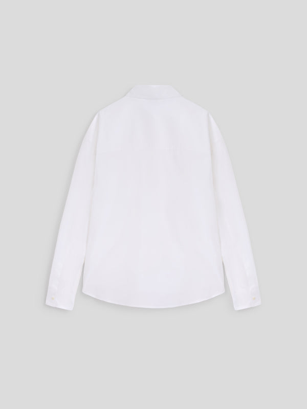 CAMICIA DA UOMO IN POPELINE DI COTONE OVER FIT COLORE BIANCO - BIANCO - Abbigliamento Uomo | Pence 1979