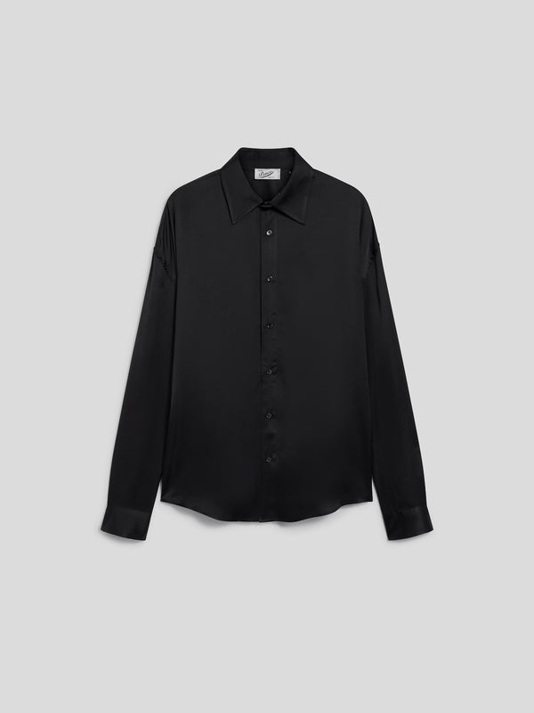 CAMICIA DA UOMO REGULAR FIT IN VISCOSA COLORE NERO - NERO - Abbigliamento Uomo | Pence 1979