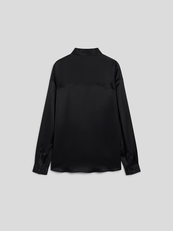 CAMICIA DA UOMO REGULAR FIT IN VISCOSA COLORE NERO - NERO - Abbigliamento Uomo | Pence 1979