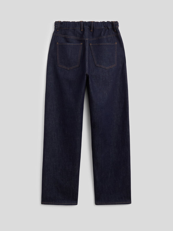 PANTALONE 5 TASCHE UNISEX IN DENIM COMFORT BLU SCURO RELAXED FIT - DARK DENIM BLUE  - Abbigliamento Donna | Pence 1979