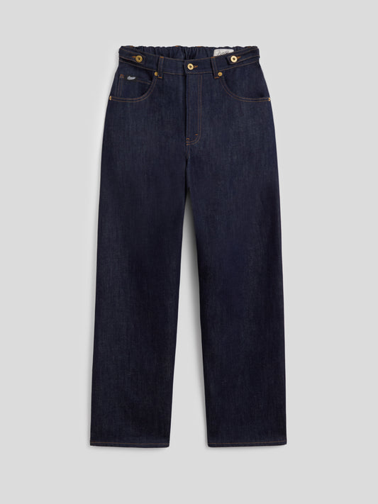 PANTALONE 5 TASCHE UNISEX IN DENIM COMFORT BLU SCURO RELAXED FIT - DARK DENIM BLUE  - Abbigliamento Donna | Pence 1979