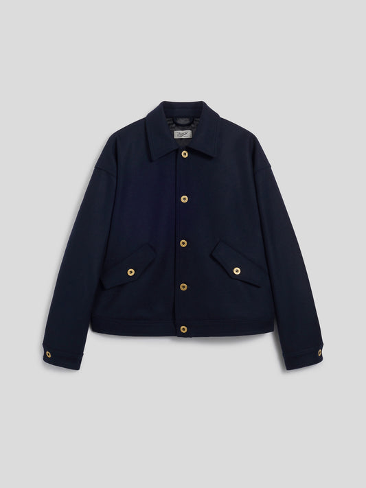 GIUBBINO UNISEX IN PANNO OVER FIT, FONDO ELASTICATO, COLORE BLU - BLUE - Abbigliamento Donna | Pence 1979