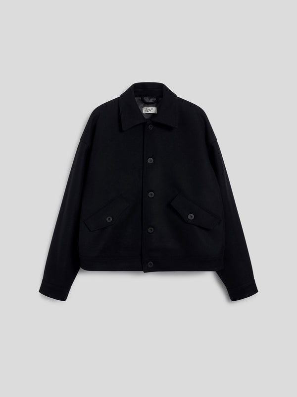 GIUBBINO UNISEX IN PANNO OVER FIT, FONDO ELASTICATO, COLORE NERO - NERO - Abbigliamento Donna | Pence 1979