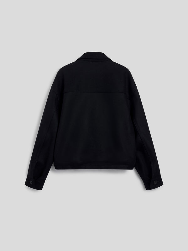 GIUBBINO UNISEX IN PANNO OVER FIT, FONDO ELASTICATO, COLORE NERO - NERO - Abbigliamento Donna | Pence 1979