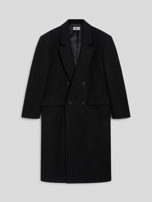 CAPPOTTO DOPPIOPETTO UNISEX OVER FIT IN PANNO COLORE NERO - NERO - Abbigliamento Donna | Pence 1979