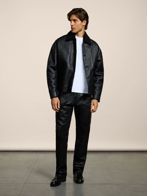 GIUBBOTTO UNISEX IN MONTONE OVER FIT, STAMPATO COCCO, COLORE NERO - NERO - Abbigliamento Donna | Pence 1979