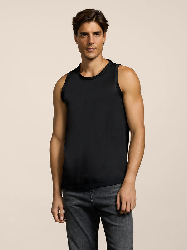 CANOTTA UNISEX IN VISCOSA RELAXED FIT COLORE NERO - NERO - Abbigliamento Donna | Pence 1979