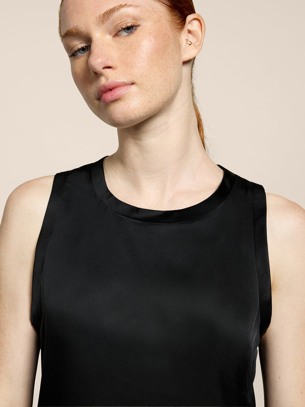 CANOTTA UNISEX IN VISCOSA RELAXED FIT COLORE NERO - NERO - Abbigliamento Donna | Pence 1979