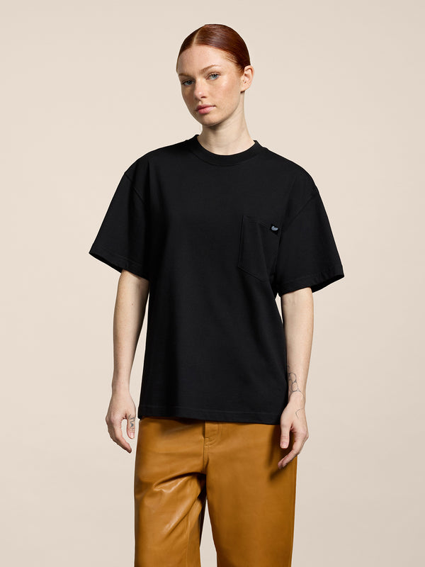 T-SHIRT UNISEX OVER FIT IN COTONE COLORE NERO - NERO - Abbigliamento Donna | Pence 1979