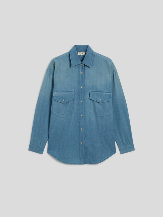 OVER FIT SHIRT - DEEP INDIGO - Check Active | Pence 1979