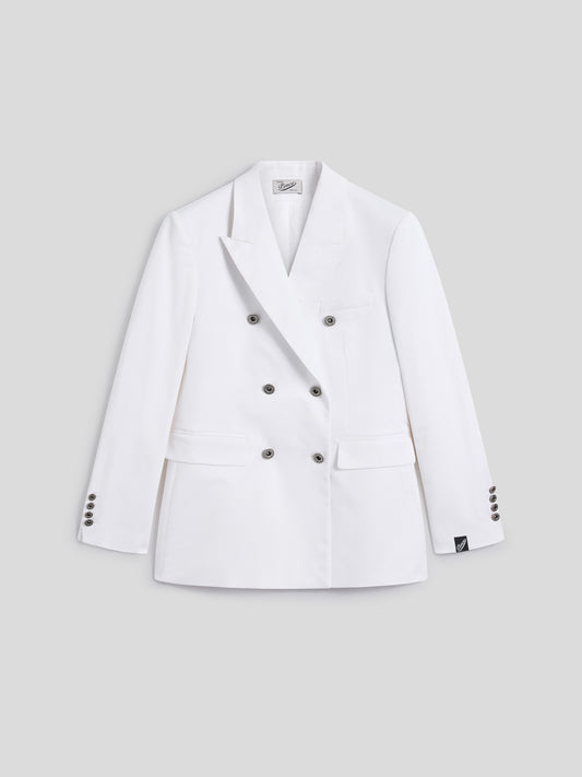 DOUBLE BREASTED BLAZER - OFF WHITE - Check Active | Pence 1979
