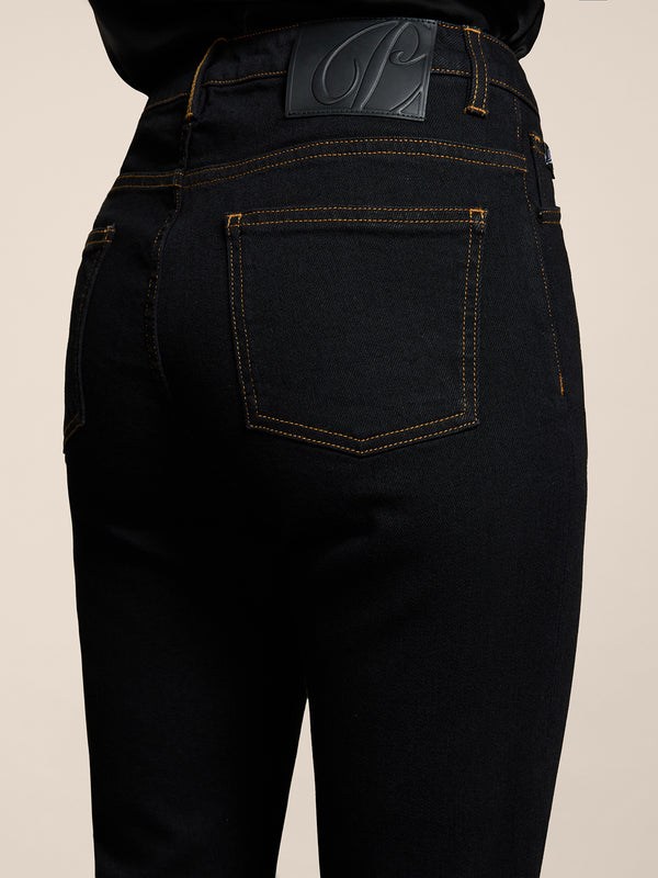 PANTALONE 5 TASCHE DA DONNA SLIM FIT IN DENIM COMFORT NERO - NERO - Abbigliamento Donna | Pence 1979