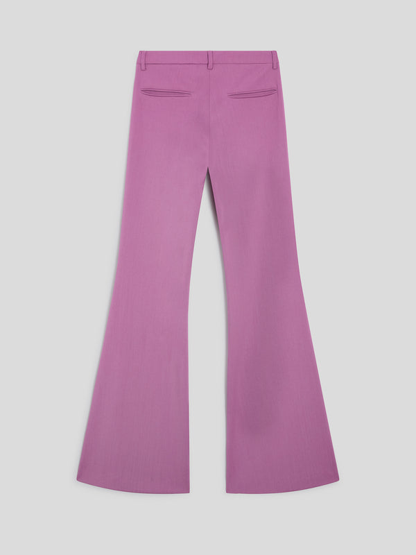PANTALONE A ZAMPA DA DONNA IN FRESCO LANA IN FRESCO LANA COLORE ROSA - ROSA - Abbigliamento Donna | Pence 1979