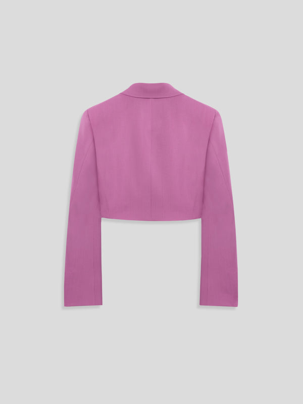SPENCER DOPPIO PETTO REVERS LANCIA IN FRESCO LANA COLORE ROSA - ROSA - Abbigliamento Donna | Pence 1979
