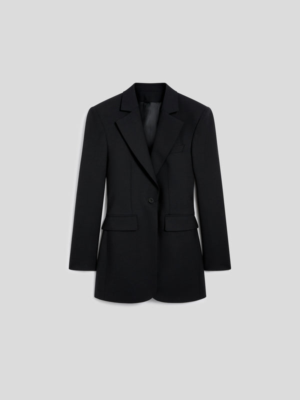 BLAZER MONOPETTO DA DONNA REVERS A SPECCHIO IN FRESCO LANA REGULAR FIT COLORE NERO - NERO - Abbigliamento Donna | Pence 1979