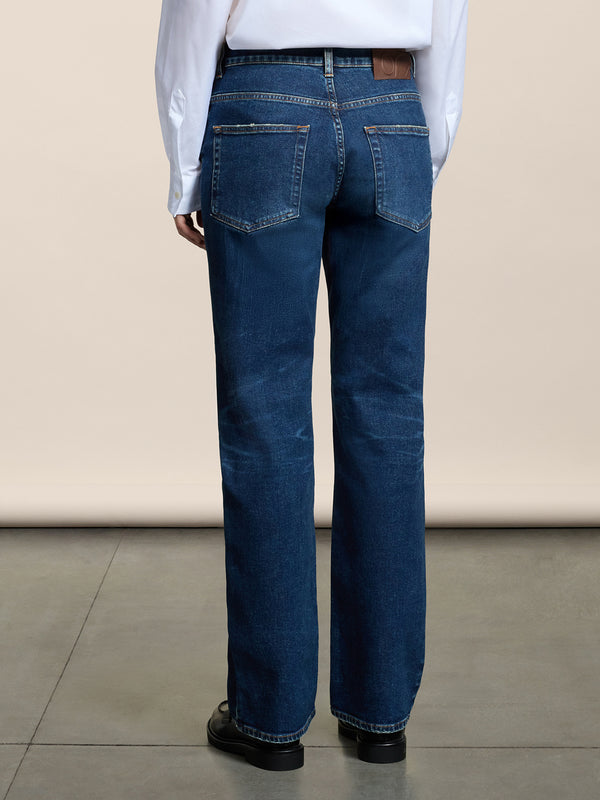 PANTALONE 5 TASCHE DA DONNA REGULAR FIT IN DENIM COMFORT BLU MEDIO - MEDIUM DENIM BLUE  - Abbigliamento Donna | Pence 1979