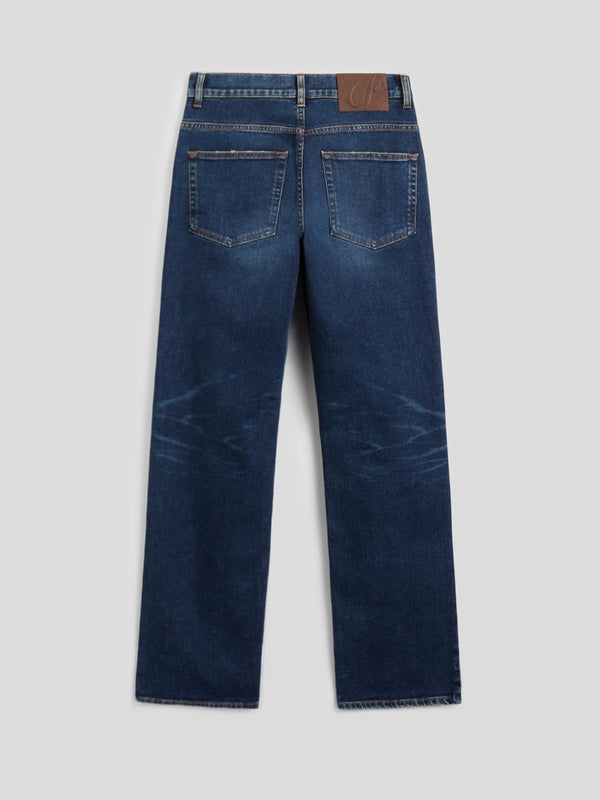 PANTALONE 5 TASCHE DA DONNA REGULAR FIT IN DENIM COMFORT BLU MEDIO - MEDIUM DENIM BLUE  - Abbigliamento Donna | Pence 1979