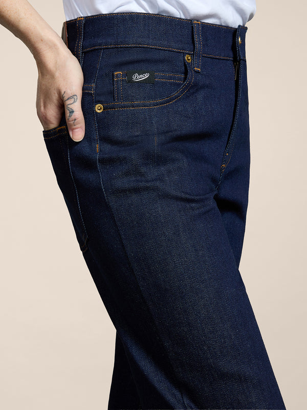 PANTALONE 5 TASCHE DA DONNA IN DENIM COMFORT BLU  REGULAR FIT - DARK DENIM BLUE  - Abbigliamento Donna | Pence 1979