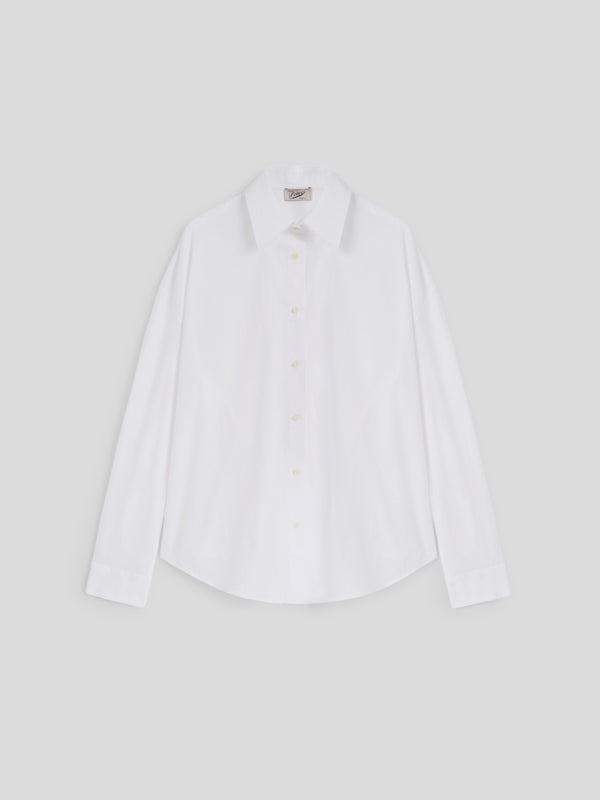 CAMICIA DA DONNA OVER FIT DI COTONE POPELINE COLORE BIANCO - BIANCO - Abbigliamento Donna | Pence 1979