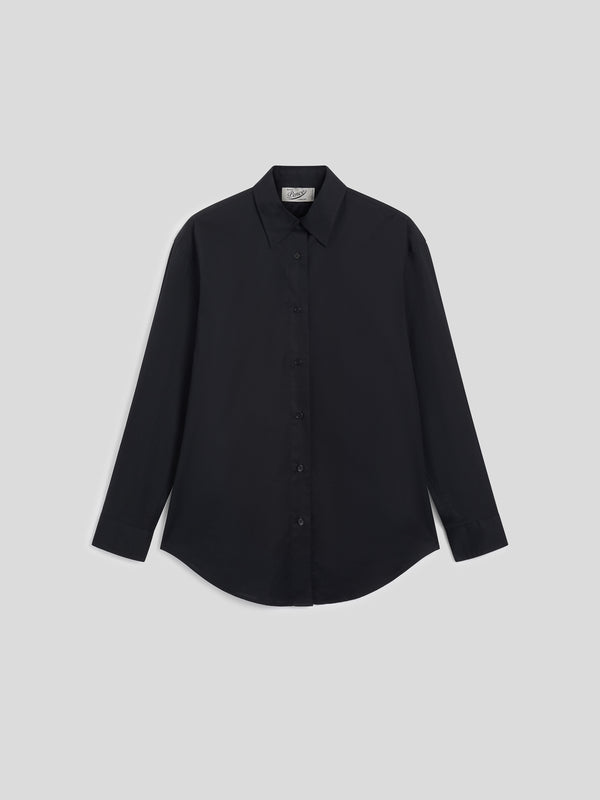 CAMICIA DA DONNA OVER FIT DI COTONE POPELINE COLORE NERO - NERO - Abbigliamento Donna | Pence 1979