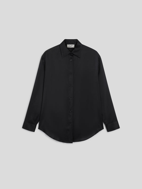 CAMICIA DA DONNA IN VISCOSA OVER FIT COLORE NERO - NERO - Abbigliamento Donna | Pence 1979